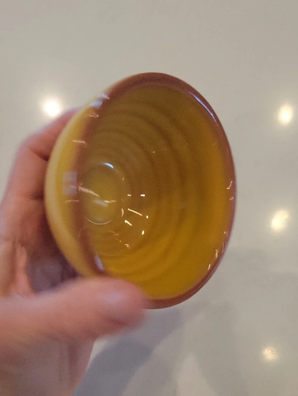 Pier 1 Nectar Yellow Glazed Terracotta Bowl